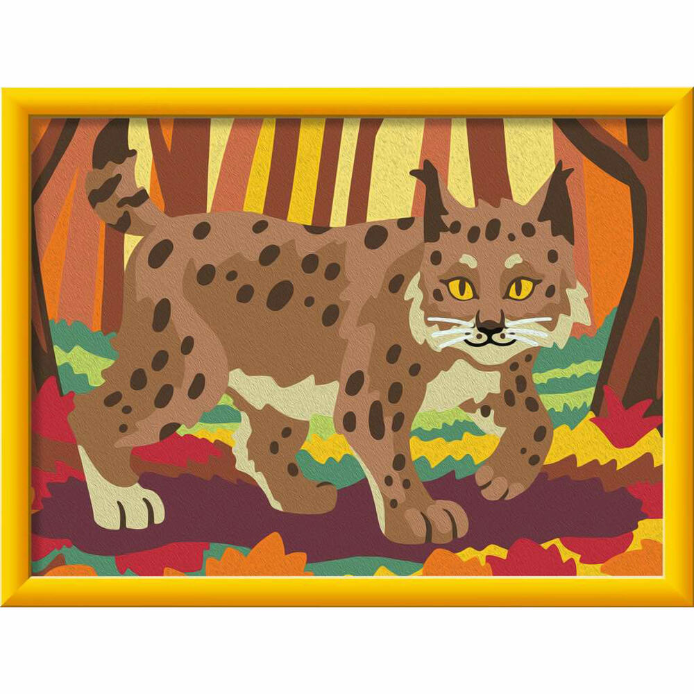 Ravensburger CreArt Luchs im Herbstwald, Malen nach Zahlen, Mal-Set für Kinder, ab 9 Jahren, 23958