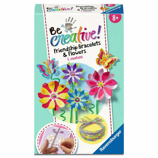 Ravensburger BeCreative Freundschaftsbändchen & Blumen, Bastelset, Kreativset, ab 8 Jahren, 23963