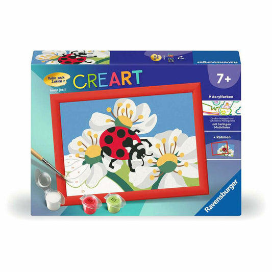 Ravensburger CreArt Marienkäfer, Malen nach Zahlen, Mal-Set für Kinder, ab 7 Jahren, 23990