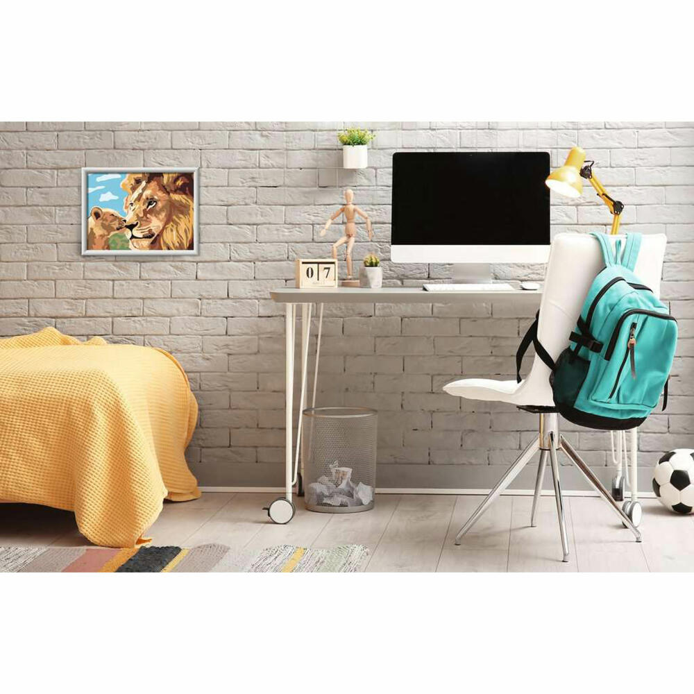 Ravensburger CreArt Löwe mit Baby, Malen nach Zahlen, Mal-Set für Kinder, ab 9 Jahren, 23995