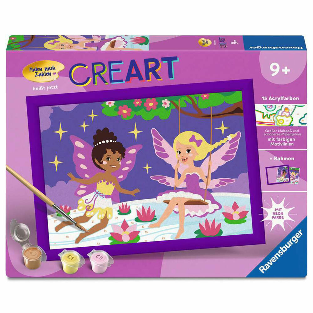 Ravensburger CreArt Feen-Freundinnen, Malen nach Zahlen, Mal-Set für Kinder, ab 9 Jahren, 23997