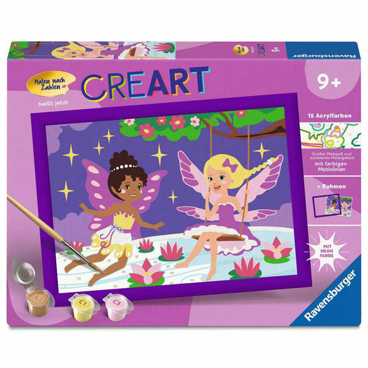 Ravensburger CreArt Feen-Freundinnen, Malen nach Zahlen, Mal-Set für Kinder, ab 9 Jahren, 23997