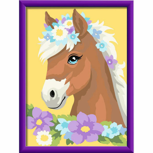 Ravensburger CreArt Pferd mit Blumen, Malen nach Zahlen, Mal-Set für Kinder, ab 9 Jahren, 23999