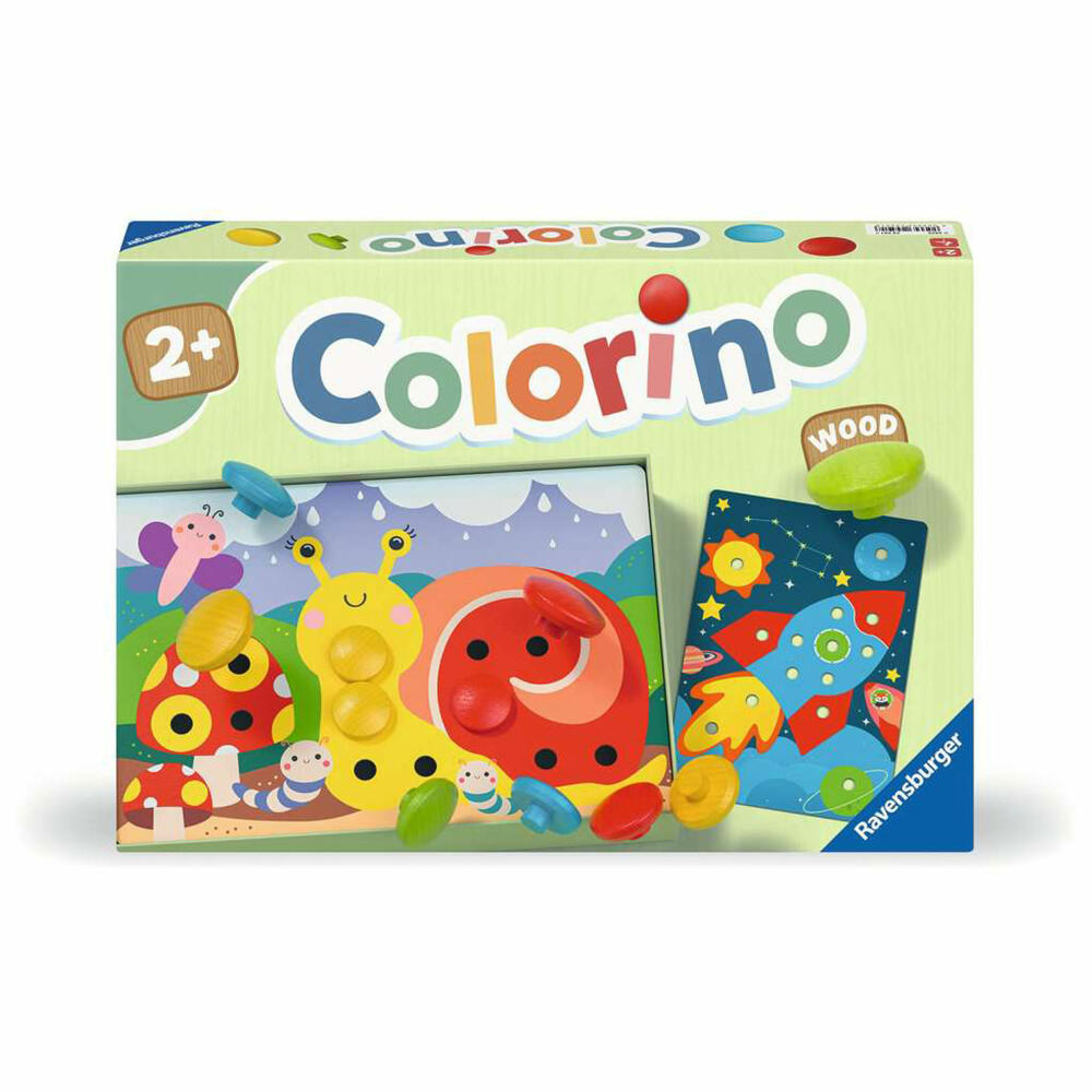 Ravensburger Mein Holz-Colorino, Steckspiel, Farblernspiel, Kinderspiel, ab 2 Jahren, 24591