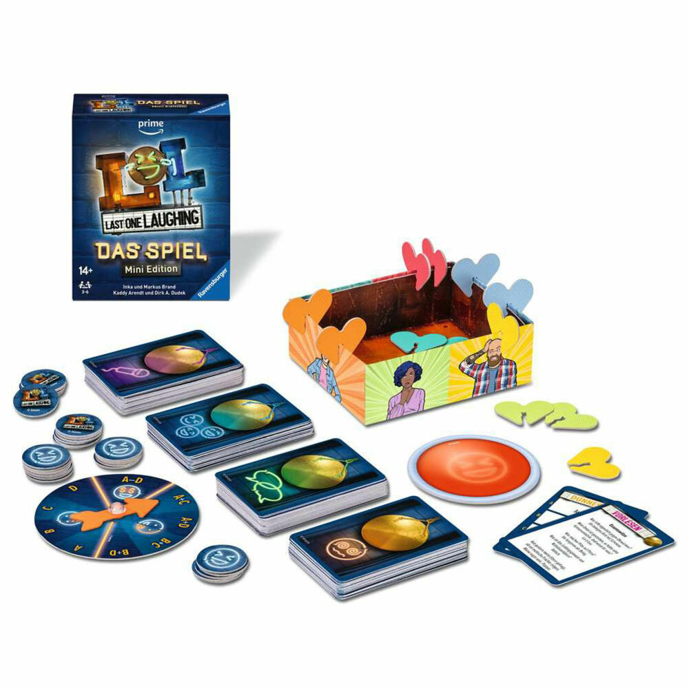 Ravensburger Last One Laughing - Das Spiel - Mini Edition, Partyspiel, Gesellschaftsspiel, 24592