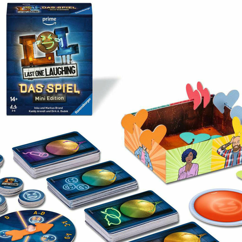 Ravensburger Last One Laughing - Das Spiel - Mini Edition, Partyspiel, Gesellschaftsspiel, 24592