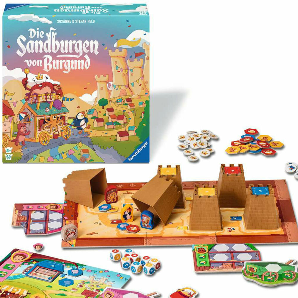 Ravensburger Die Sandburgen von Burgund, Brettspiel, Kinderspiel, ab 5 Jahren, 24687
