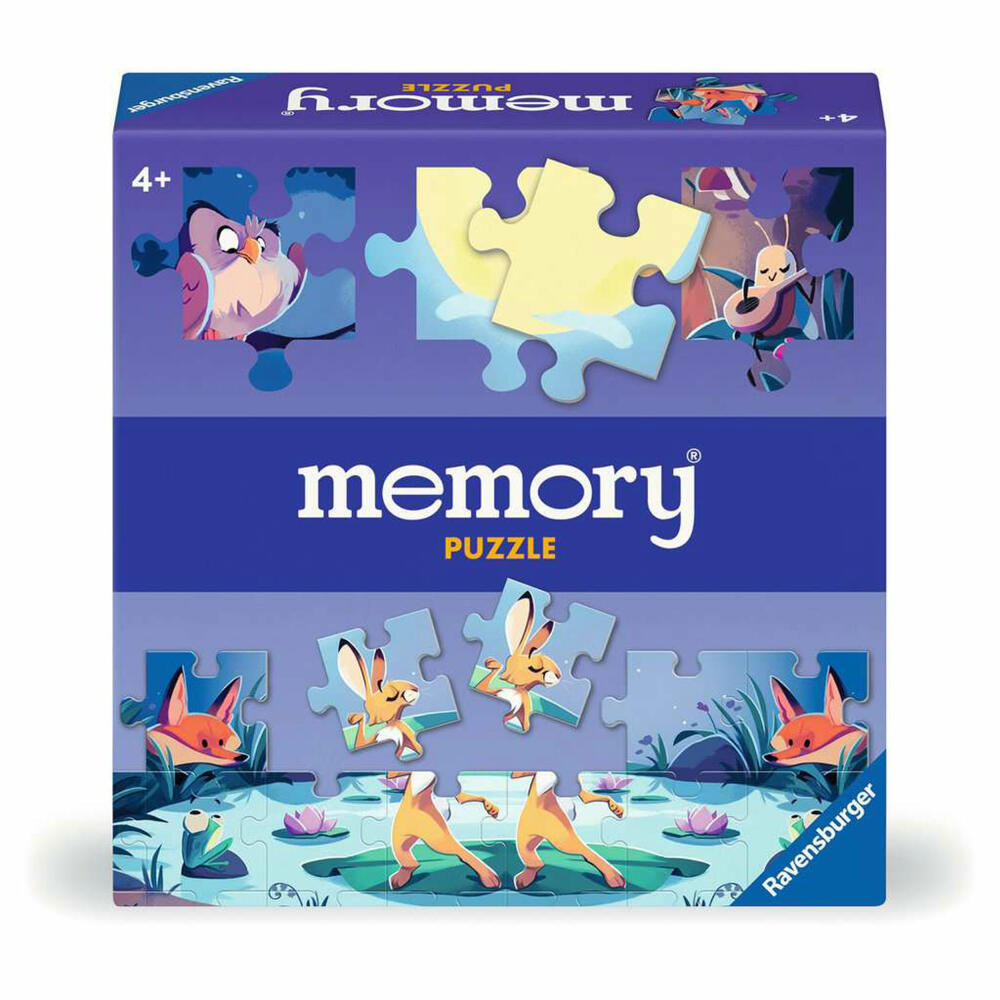 Ravensburger memory Puzzle Tiere am Teich, Puzzlespiel, Merkspiel, Kinderspiel, ab 4 Jahren, 24690