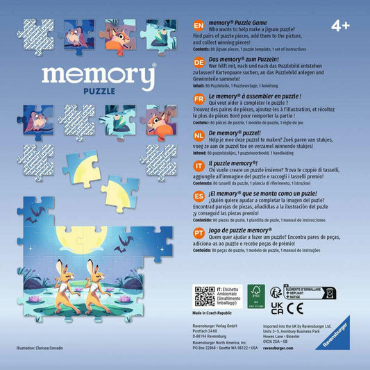 Ravensburger memory Puzzle Tiere am Teich, Puzzlespiel, Merkspiel, Kinderspiel, ab 4 Jahren, 24690