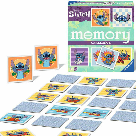 Ravensburger Challenge memory Disney Stitch, Memospiel, Merkspiel, Familienspiel, ab 6 Jahren, 24697