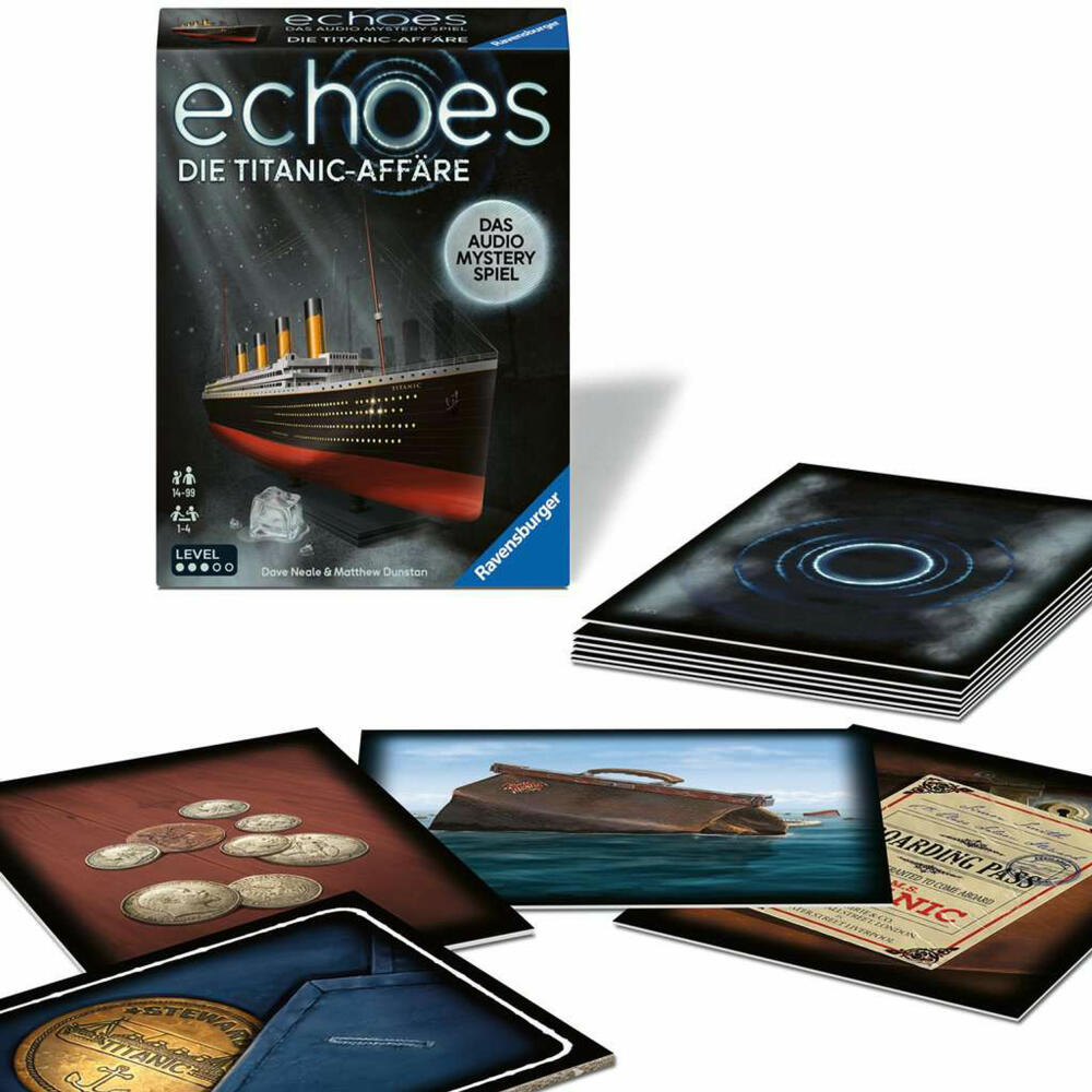 Ravensburger echoes Die Titanic-Affärex, Kooperatives Audio Mystery Spiel, Rätselspiel, 24698