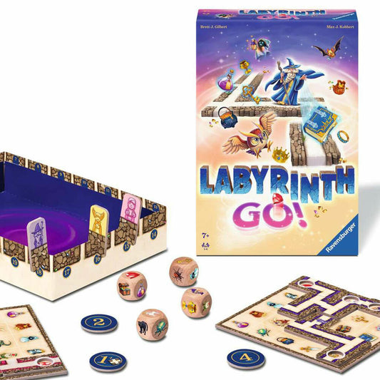 Ravensburger Labyrinth GO! Denkspiel, Familienspiel, Gesellschaftsspiel, ab 7 Jahren, 24699
