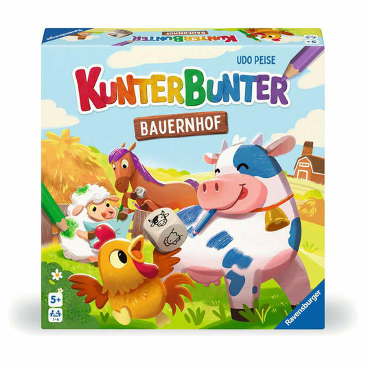 Ravensburger Kunterbunter Bauernhof, Würfelspiel, Kinderspiel, ab 5 Jahren, 24761