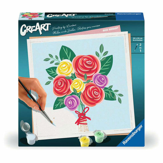Ravensburger CreArt Rosenstrauß, Malen nach Zahlen, Malset, 25520