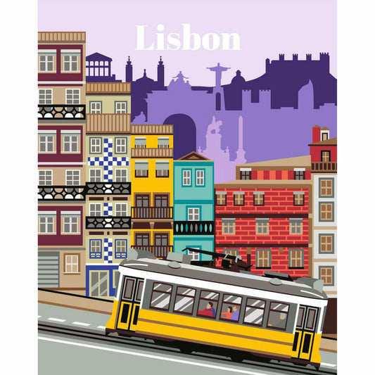 Ravensburger CreArt Farbenfrohes Lissabon, Malen nach Zahlen, Malset, 25522