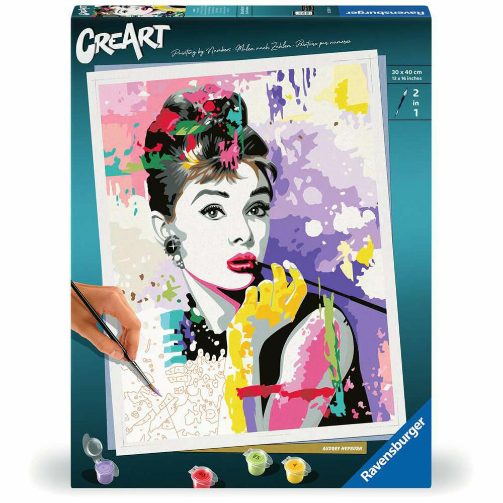 Ravensburger CreArt Audrey Hepburn, Malen nach Zahlen, Malset, 25526