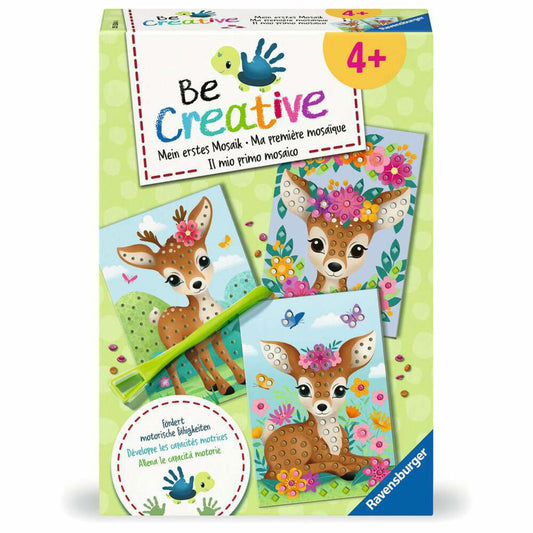 Ravensburger BeCreative Bastelset DIY Mosaik Mein Bambi, Kreativset, ab 4 Jahren, 25534