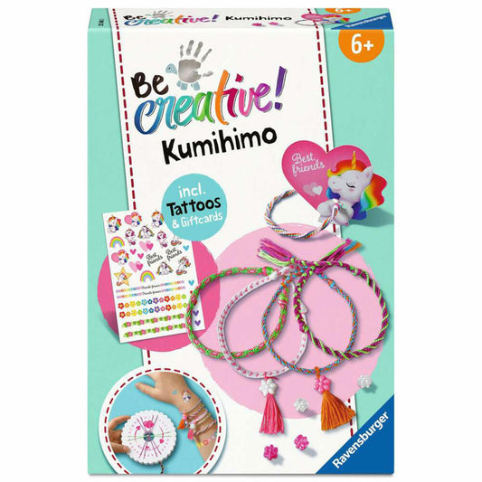 Ravensburger BeCreative Kumihimo & Tattoos, Bastelset, Kreativset, ab 6 Jahren, 25540