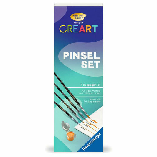 Ravensburger CreArt Pinselset in Blechdose, Malen nach Zahlen, Mal-Set für Kinder, ab 7 Jahren, 25559