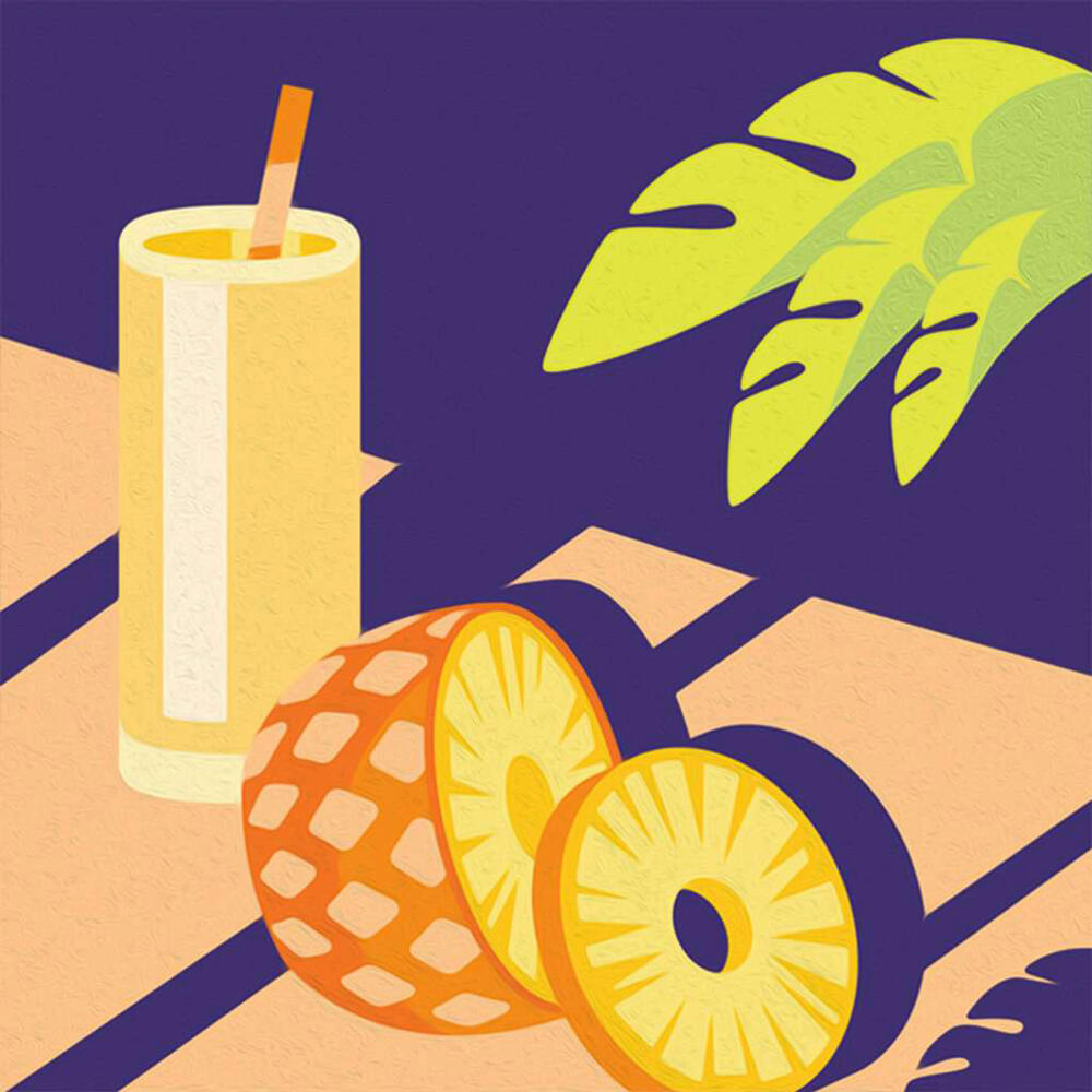 Ravensburger CreArt Mocktail Ananas, Malen nach Zahlen, Malset, 25560