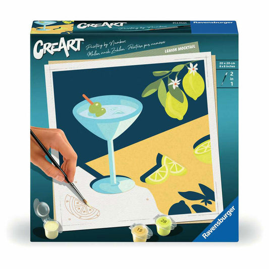 Ravensburger CreArt Mocktail Zitrone, Malen nach Zahlen, Malset, 25561