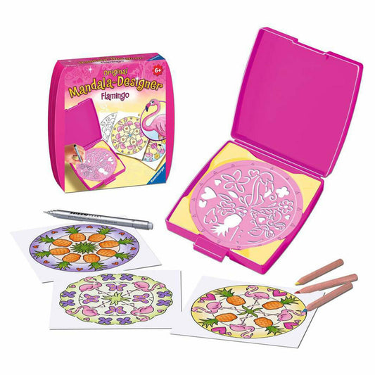 Ravensburger Mandala-Designer Flamingo, Malset, Mandalabox, Kreativset, ab 6 Jahren, 28520