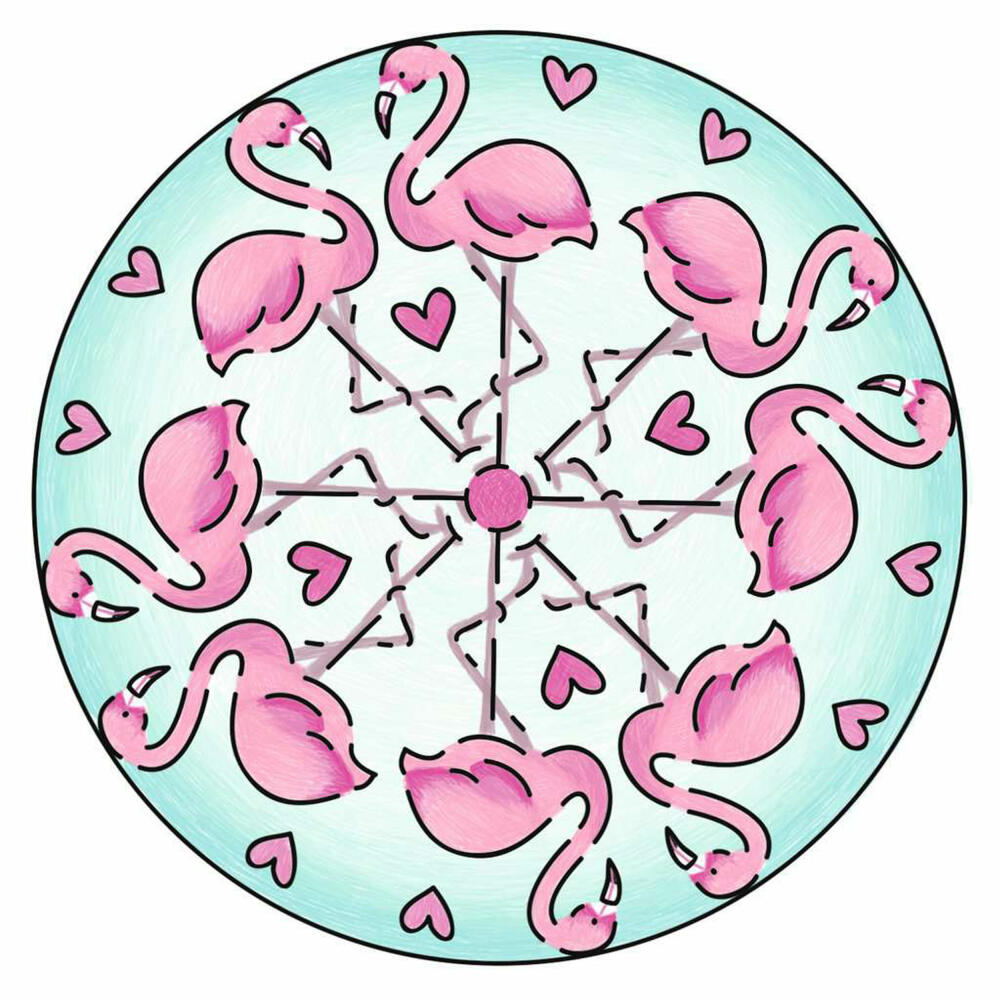 Ravensburger Mandala-Designer Flamingo, Malset, Mandalabox, Kreativset, ab 6 Jahren, 28520