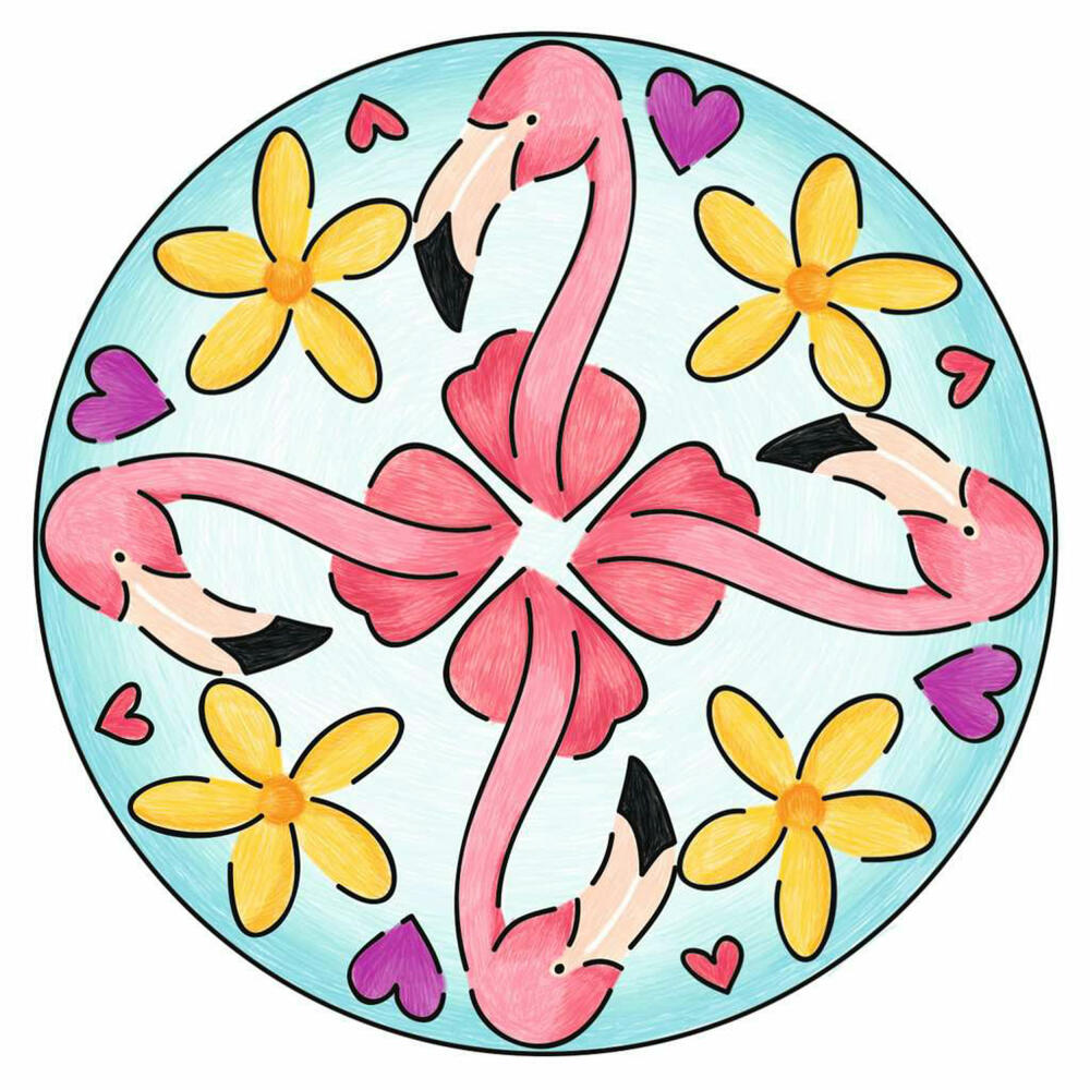 Ravensburger Mandala-Designer Flamingo, Malset, Mandalabox, Kreativset, ab 6 Jahren, 28520