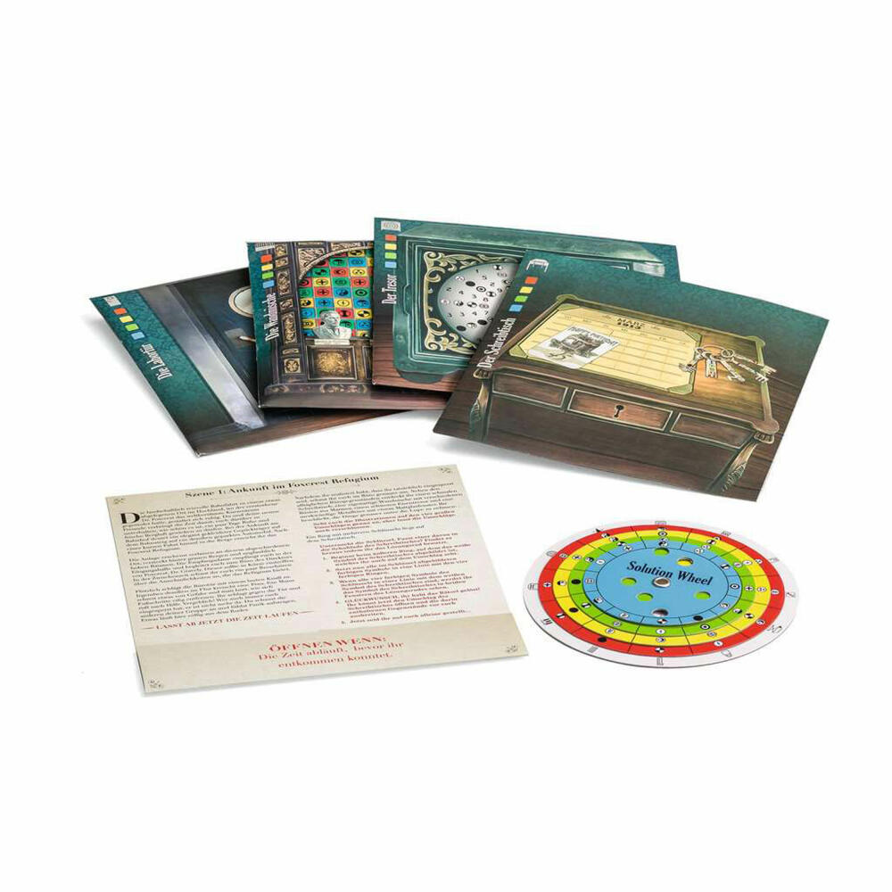 ThinkFun Escape the Room: Das Geheimnis des Refugiums von Dr. Gravely, Exit Spiel, ab 13 Jahren, 76310