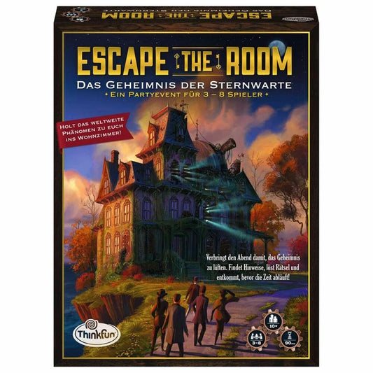 ThinkFun Escape the Room: Das Geheimnis der Sternwarte, Exit Spiel, ab 10 Jahren, 76313