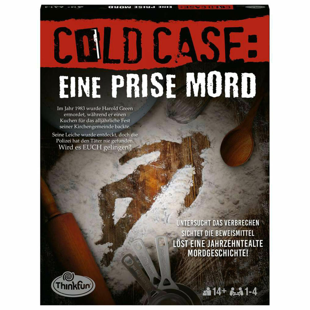 ThinkFun Cold Case: Eine Prise Mord, Denkspiel, Rätselspiel, Kombinationsspiel, 76465