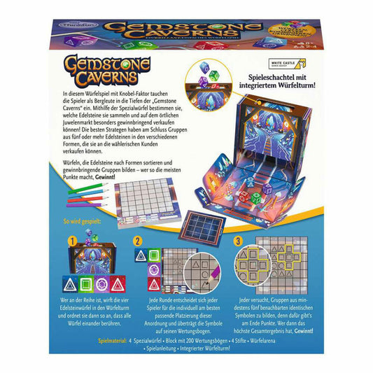 ThinkFun Gemstone Caverns, Logikspiel, Denkspiel, Gesellschaftsspiel, ab 8 Jahren, 76605