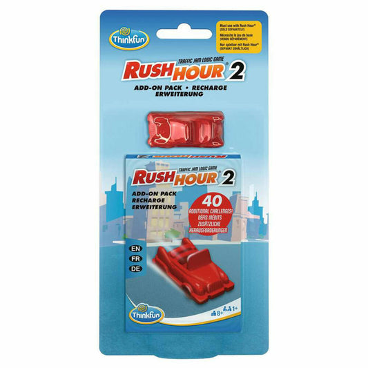 ThinkFun Rush Hour 2 - Eine Erweiterung, Ergänzung, Aufgabenkarten, ab 8 Jahren, 76614