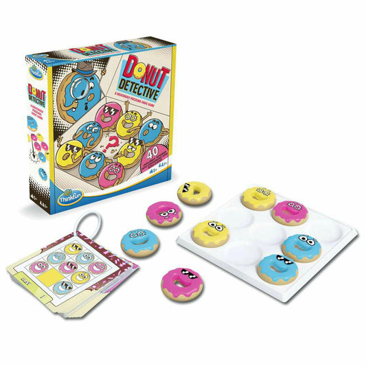 ThinkFun Donut Detective, Logikspiel, Denkspiel, Kombinationsspiel, ab 5 Jahren, 76652