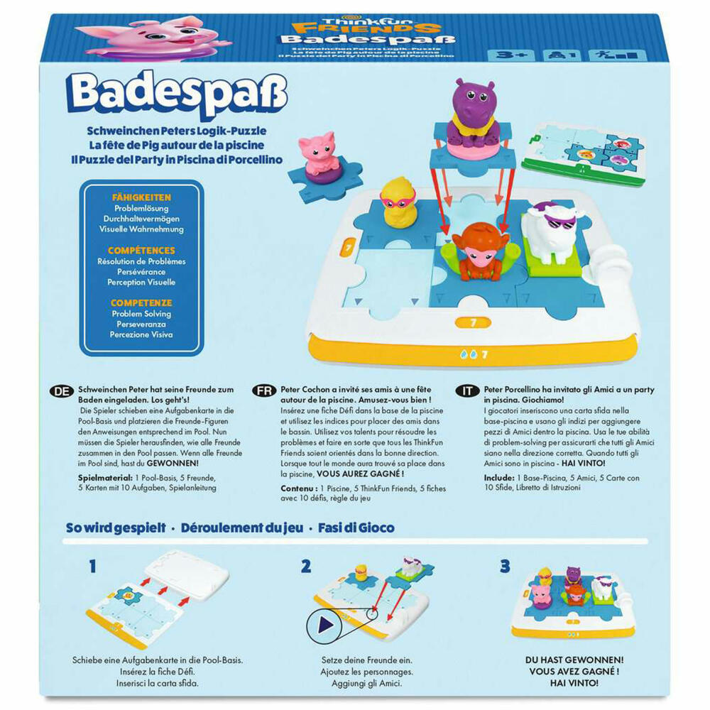 ThinkFun Friends: Badespaß, Denkspiel, Logikspiel, Kinderspiel, ab 3 Jahren, 76654
