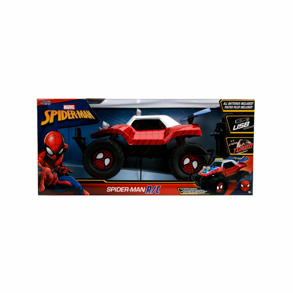 Jada Marvel Spider-Man RC Buggy 1:14, Remote Controlled Car, Model Car, Toy, 253228000
