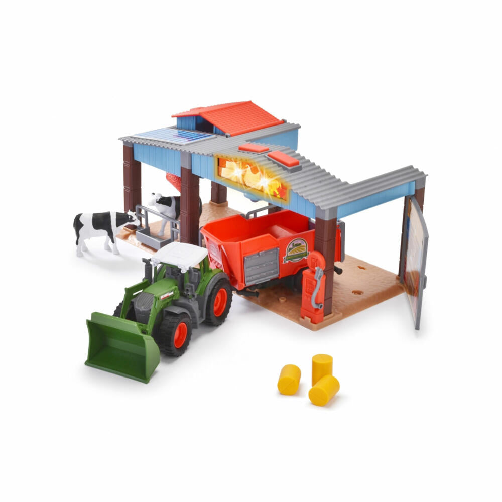 Dickie Toys Farm Station, toy farm, play set, with tractor, children, play world, 203735003