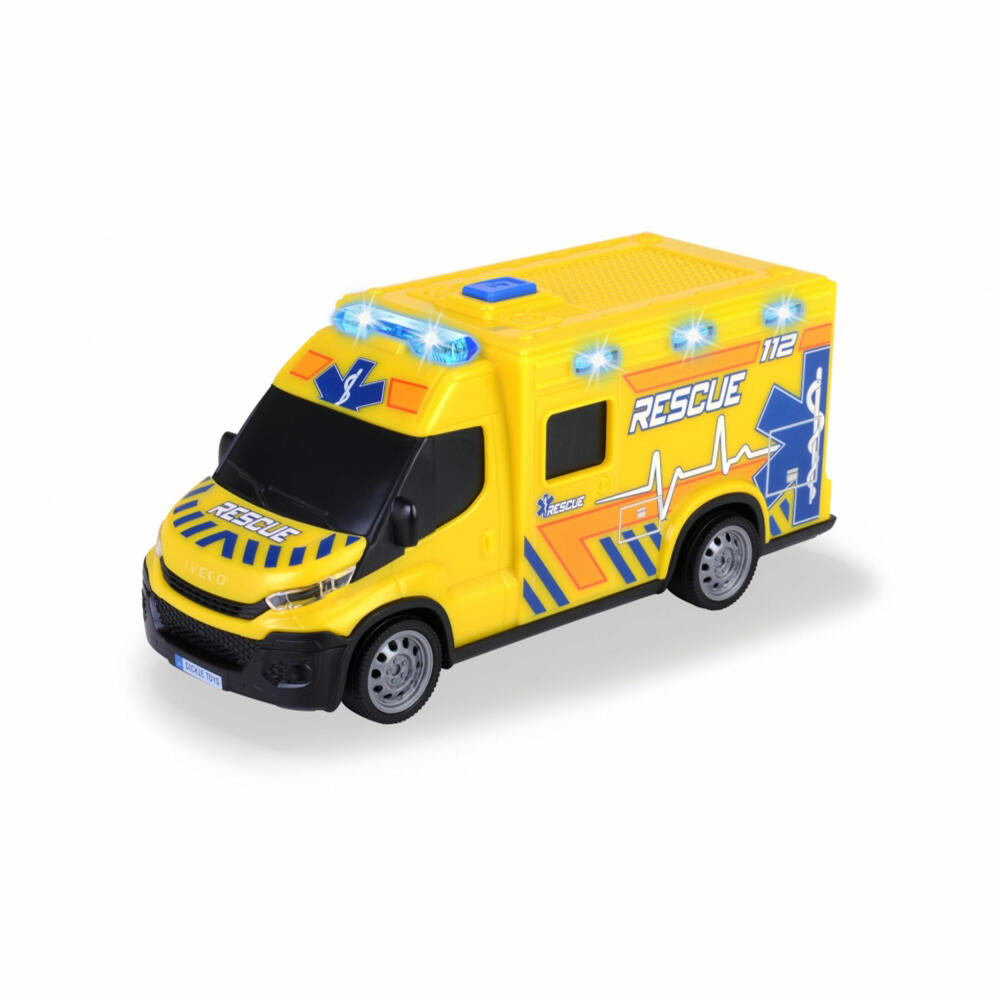 Dickie Toys Iveco Daily Ambulance, Krankenwagen, Rettungs-Fahrzeug, Spielzeug, 203713014