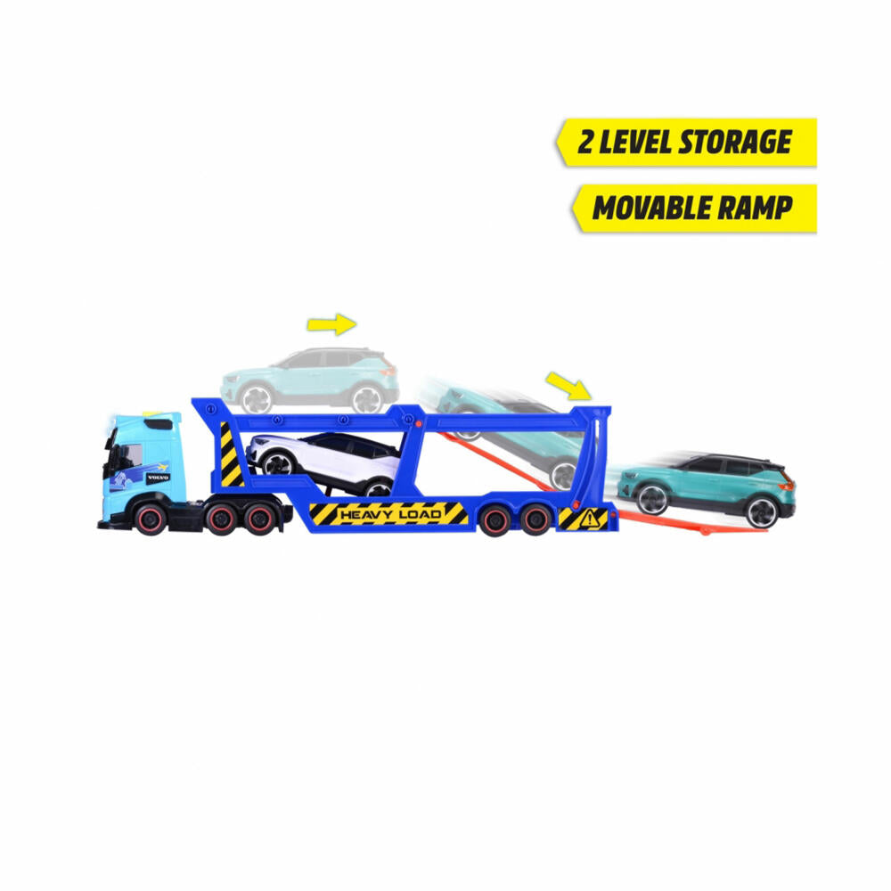 Dickie Toys Car Transporter, Auto-Transporter, mit 3 Spielzeugautos, Spielzeug Auto, 203747017