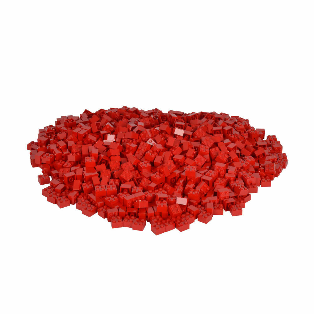 Simba Blox 1000 Rote 4er Steine Lose, Bausteine, Bauklötze, Kinder Spielzeug, 1000 Stück, 104114117