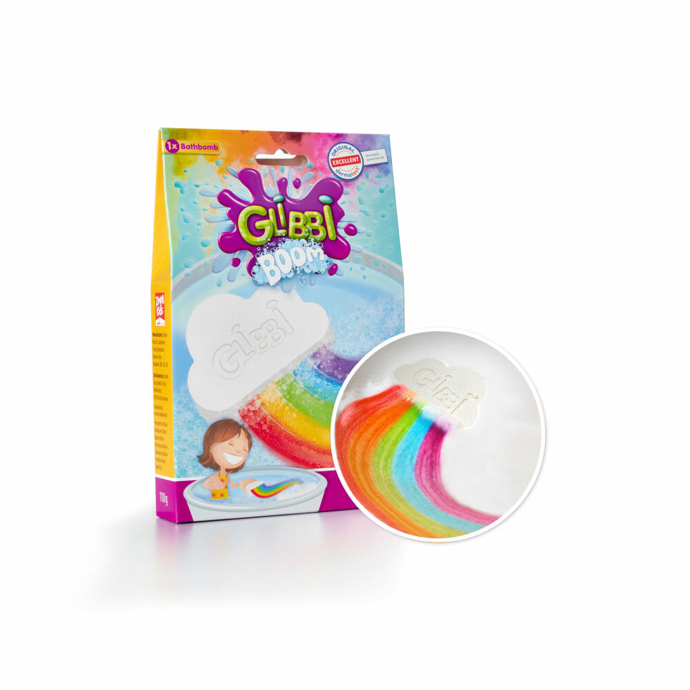 Simba Glibbi Boom, Badebombe in Wolkenform, Regenbogen-Effekt, Bade Bombe, Kinder, Badewanne, 105953451