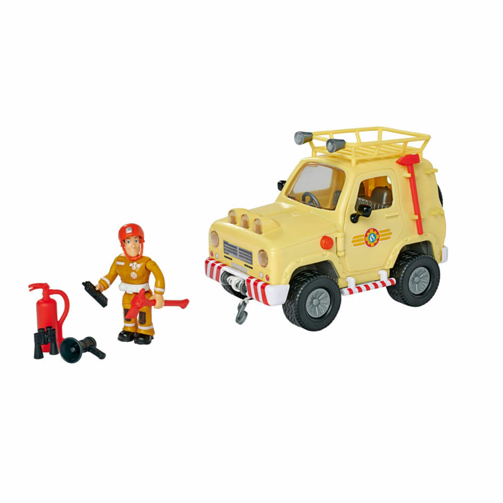 Simba Feuerwehrmann Sam 4x4 Geländewagen mit Figur, Spielzeugauto, Spielzeug Auto, 109252511
