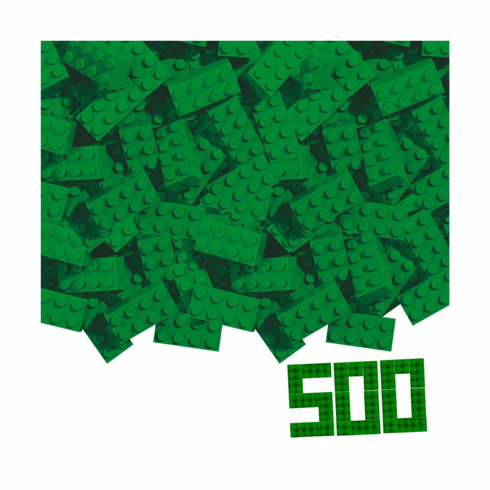 Simba Blox 500 Grüne 8er Steine lose, Bausteine, Klemmbausteine, kompatibel mit bekannten Spielsteinen, 500 Stück, 104114547