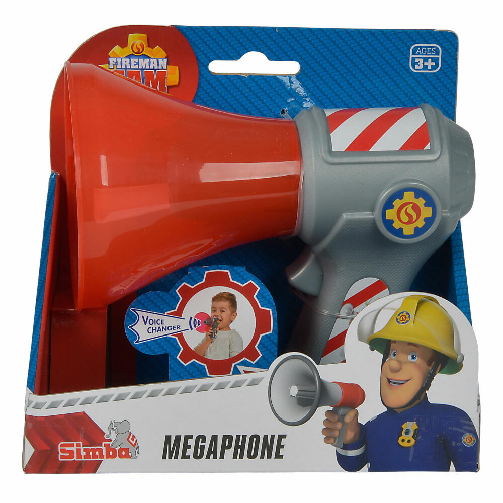 Simba Fireman Sam, Megaphone, Siren, Loudspeaker, Toy, Plastic, 16.1 cm, 109258699