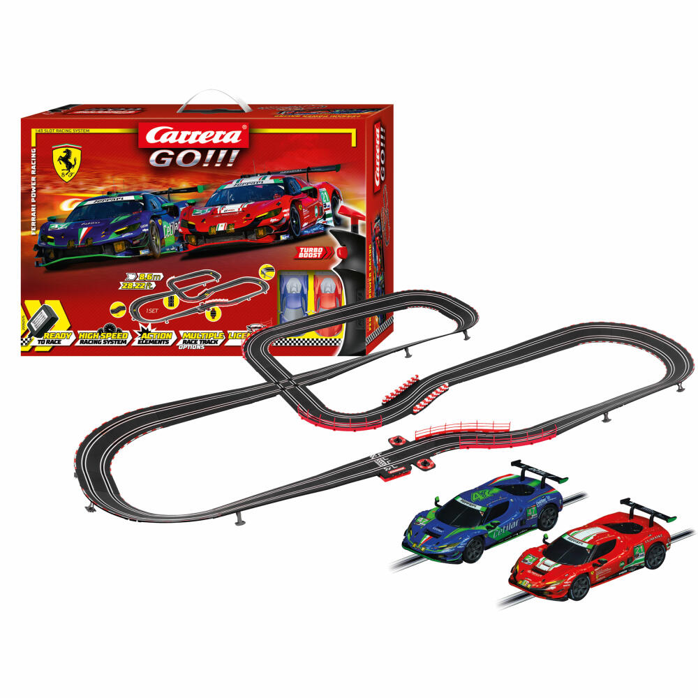 Carrera Autorennbahn Set GO!!! Ferrari Power Racing, 1:43, 20062575