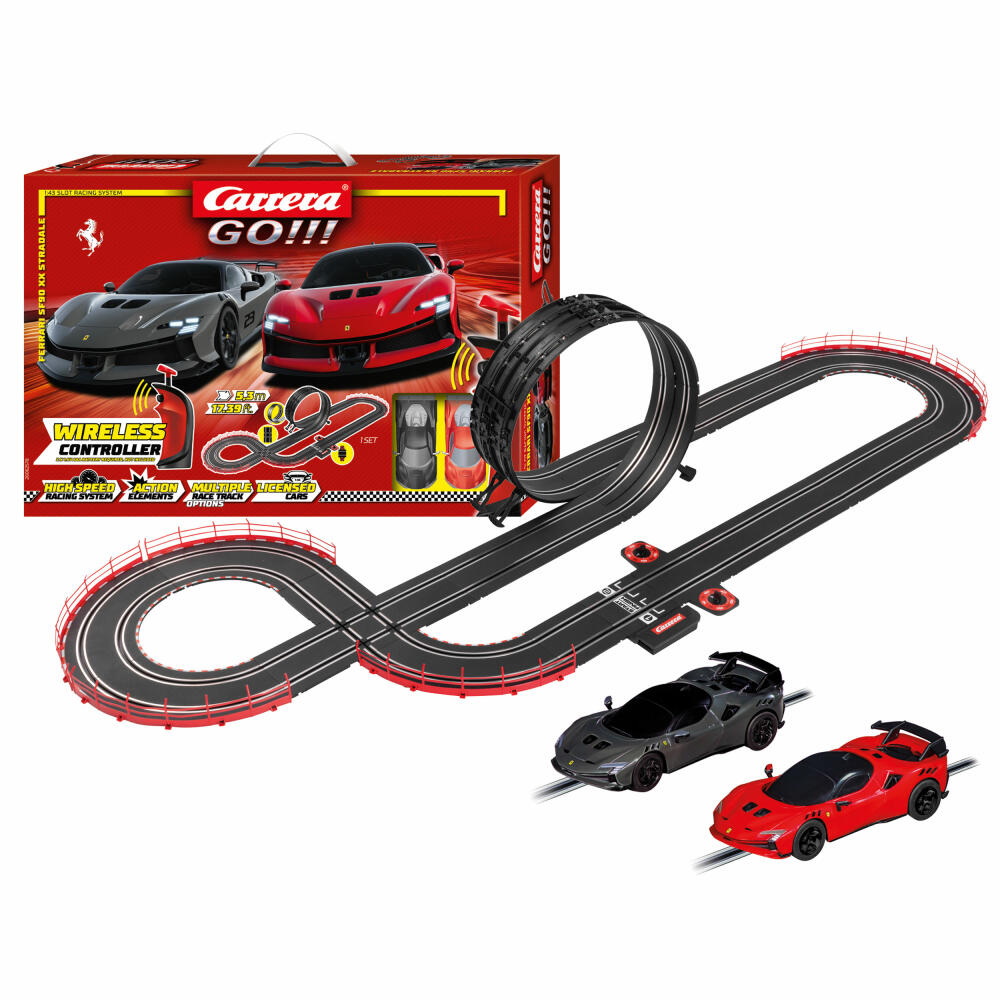 Carrera Autorennbahn Set GO!!! Ferrari SF90 XX Stradale Wireless, 1:43, 20062578