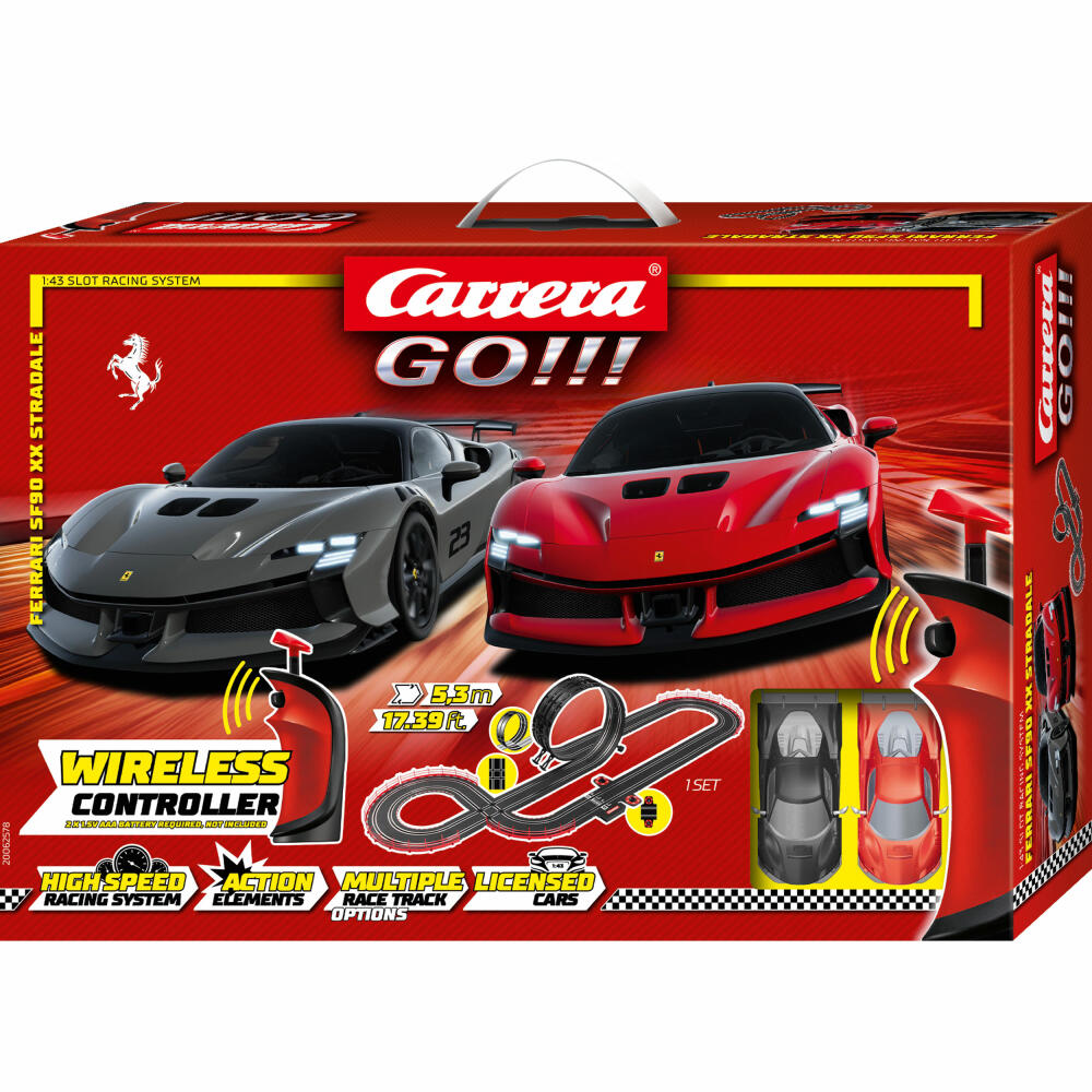 Carrera Autorennbahn Set GO!!! Ferrari SF90 XX Stradale Wireless, 1:43, 20062578