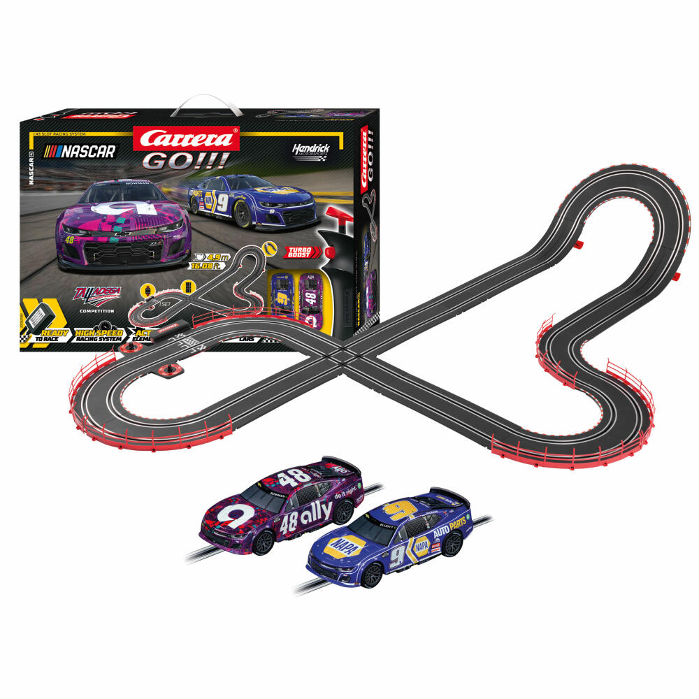 Carrera Autorennbahn Set GO!!! NASCAR Talladega Competition, 1:43, 20062582