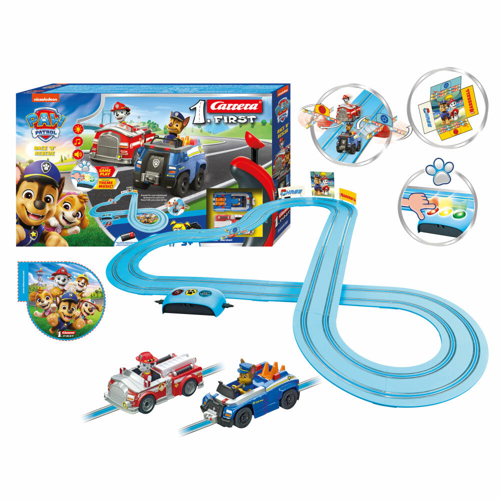 Carrera Autorennbahn Set First Paw Patrol - Race N Rescue, 1:50, 20063058