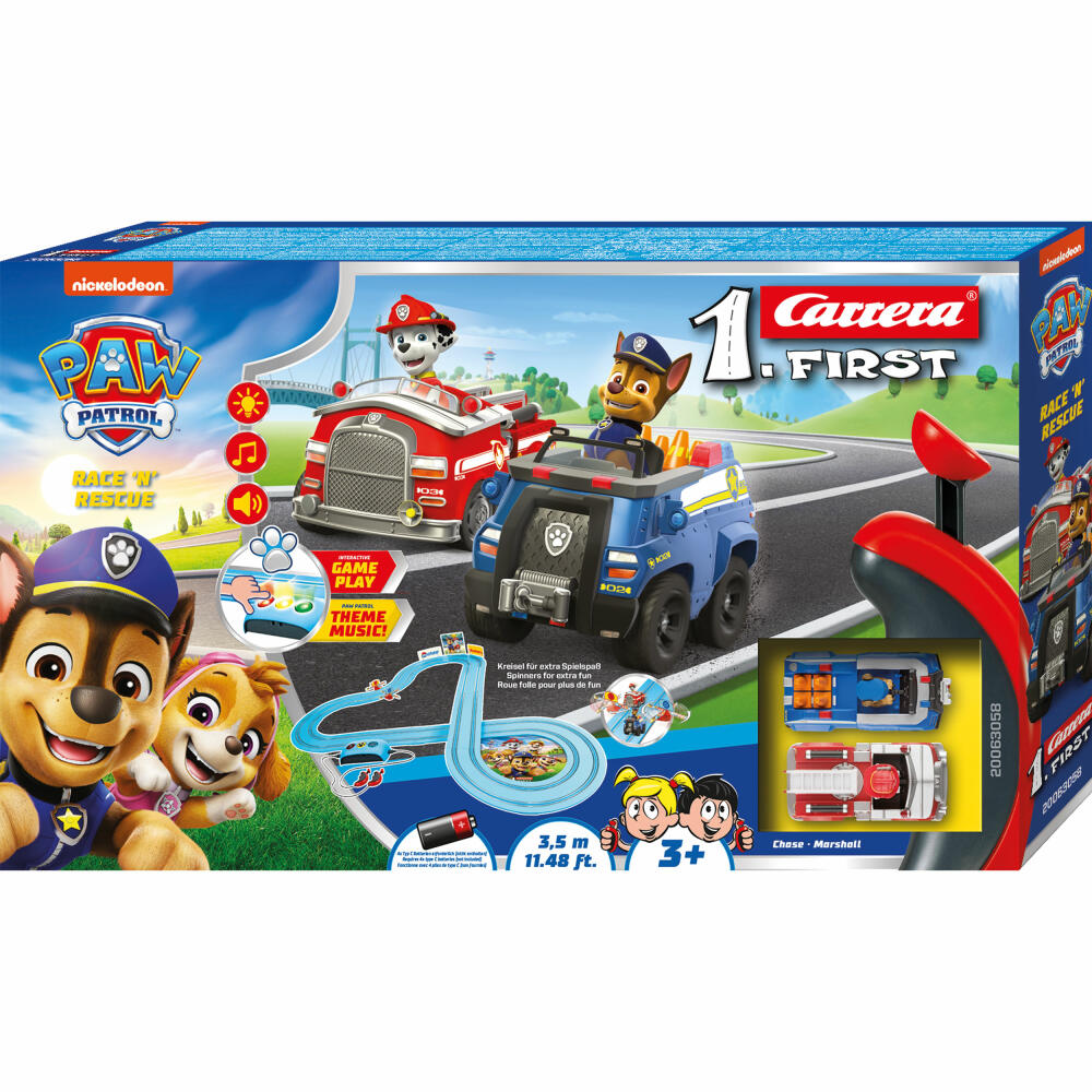 Carrera Autorennbahn Set First Paw Patrol - Race N Rescue, 1:50, 20063058